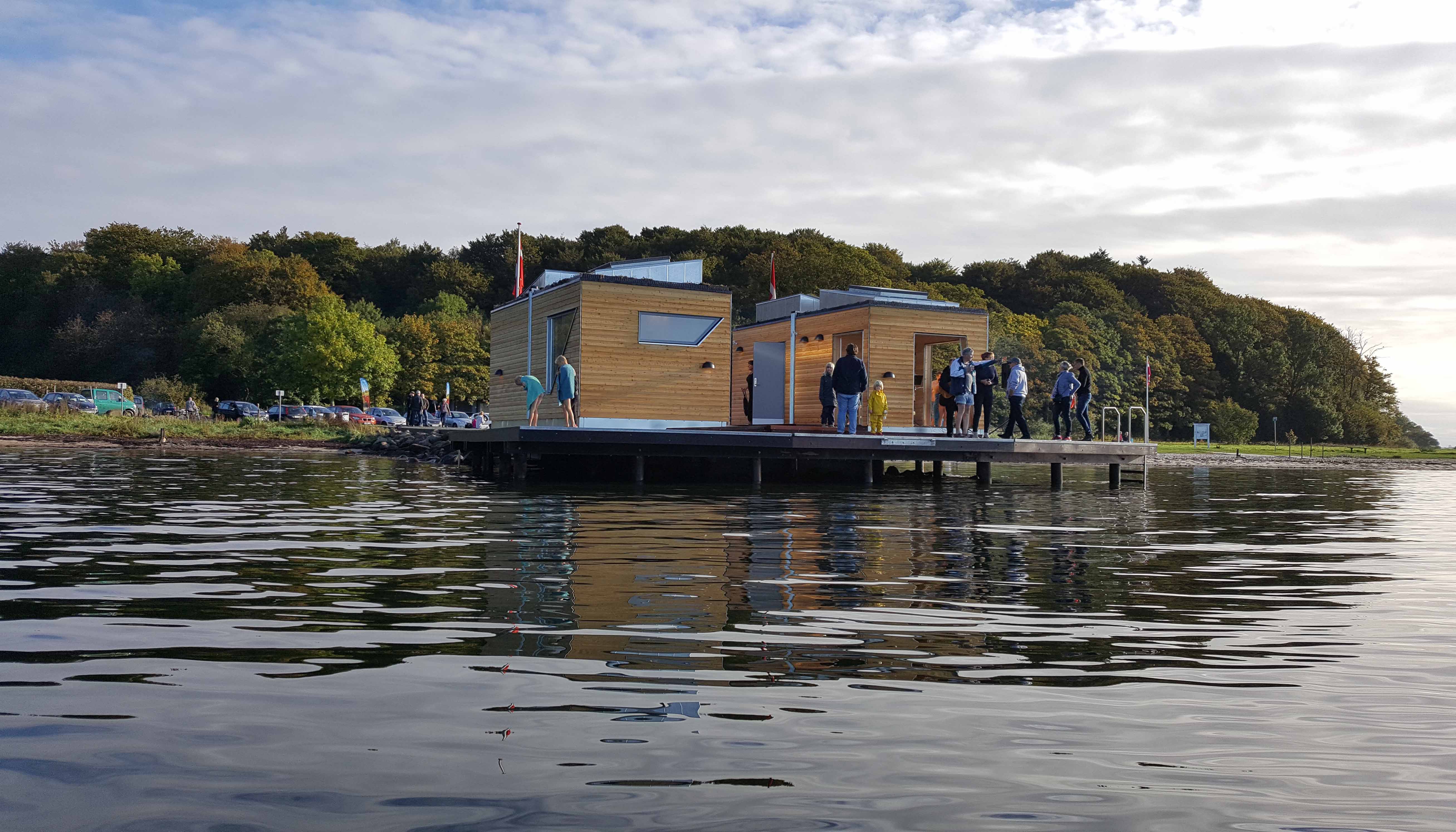 Tirsbæk Vinterbad fra vandet