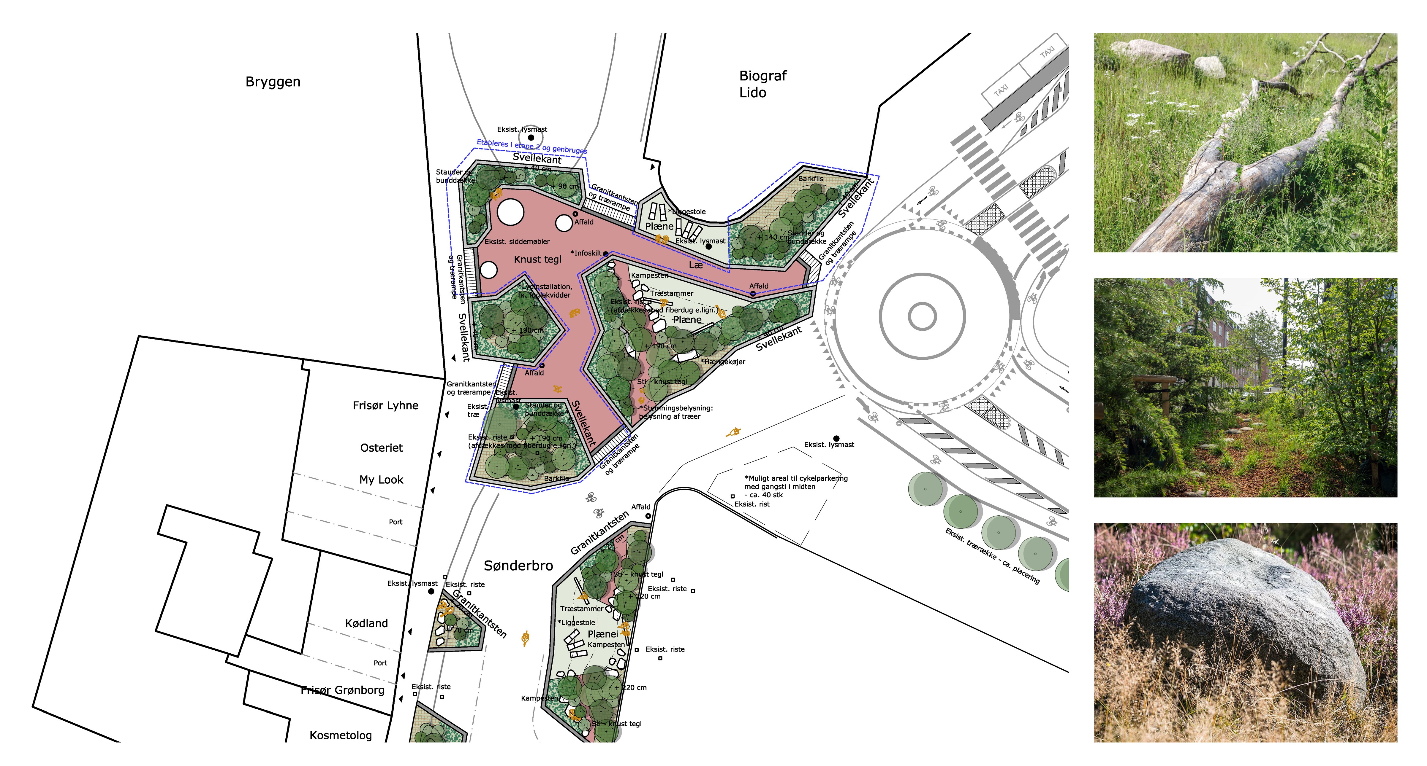 Den Grønne Oase - Plan-illustration