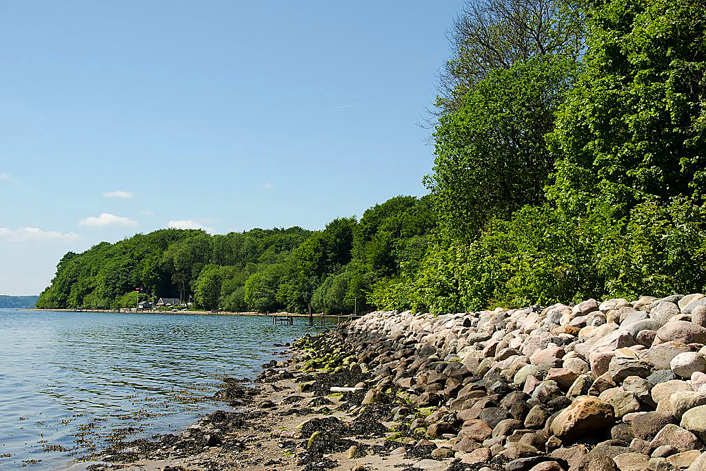 Stranden ved Ulbækhus er ikke badevenlig.